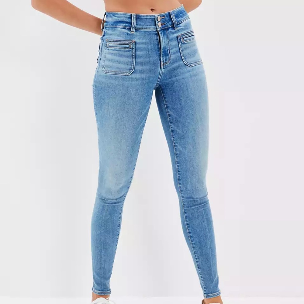 American Eagle Next Level Stretch Super High Rise Jeggings Size 14